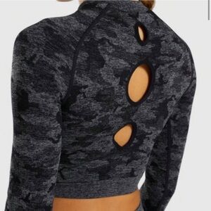 OG Gymshark Camo Seamless Cropped Long Sleeve